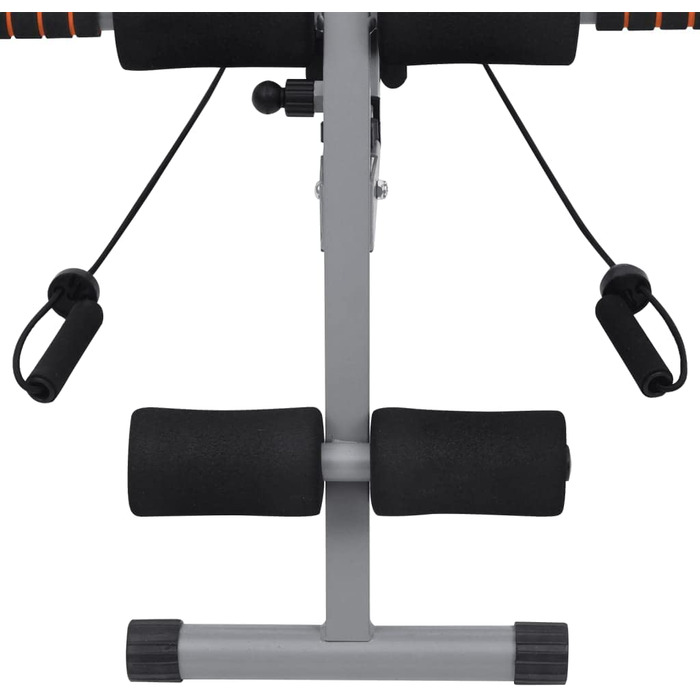 Подібний тренажер для черевного преса VidaXL з еластичними ременями, регульована спинка, тренажер для спини, тренажер для м'язів живота, спортивне обладнання, тренажер для фітнесу, велотренажер