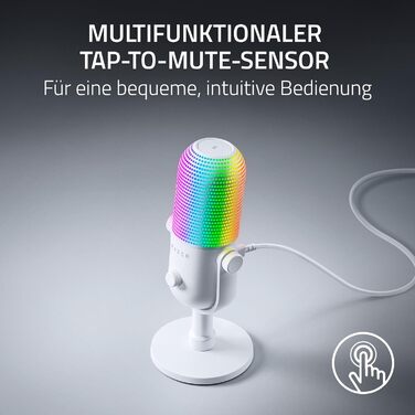 Мікрофон Razer Seiren V3 Mini USB - компактний, з LED-індикатором та функцією Tap-to-Mute
