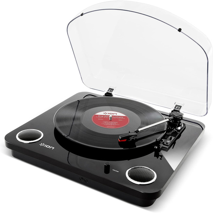 Програвач вінілу ION Audio Max LP з Bluetooth, вбудованими динаміками та USB, чорний