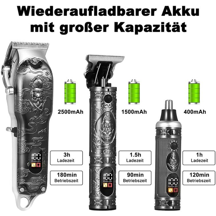 Машинка для стрижки волосся Bestauty 4 В 1 для чоловіків Beard, Nose, Precision Trimmer, Barber Cape, Silver