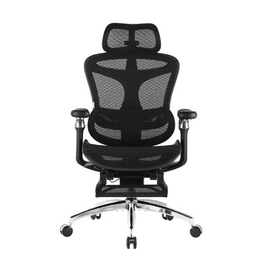 Ергономічне офісне крісло Doro C300 Pro black з підставкою для ніг