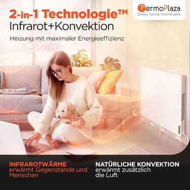 Інфранічна електрична панель TermoPlaza WiFi 270 Вт (до 7 м²) з термостатом | Інфрачервоний нагрівач для дому та ванної кімнати | WiFi, енергозбереження