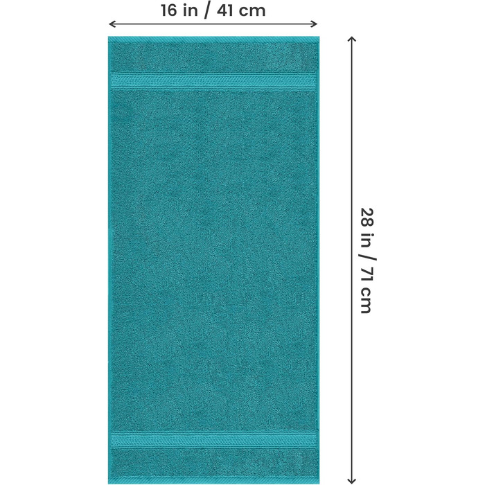 Рушники Utopia - Набір з 6 рушників з 100 бавовни, ультра м'який і абсорбент, 471 см, бірюзовий