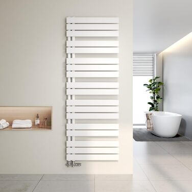 Електричний рушникосушарний радіатор Heilmetz Badheizkörper з плоским дизайном, білий, 400x1176 мм, 494W