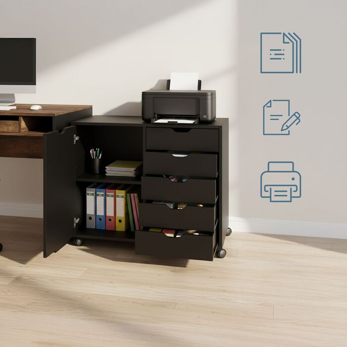 Relaxdays Роликовий контейнер з шухлядами та відсіками