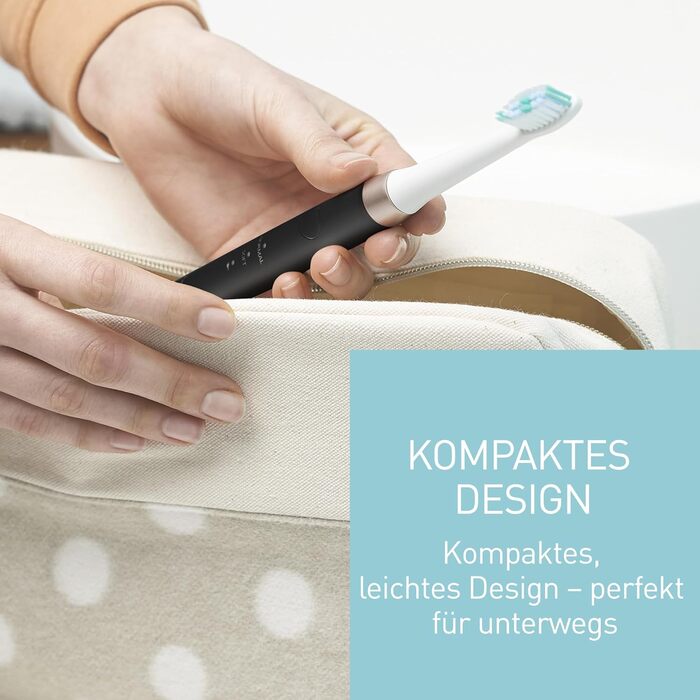 Звукова зубна щітка Panasonic EW-DM81-K503: електрична, з двома насадками, чорна