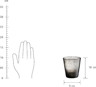 Набір для напоїв Butler Water Color, 4 склянки по 290 мл-Набір для 4 осіб-кольорові склянки для води, келихи для соку (сірого кольору)