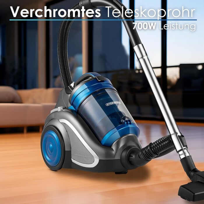 Пилголом Steinborg без мішка HEPA фільтр 2в1: для підлоги, щілини, м'яких меблів, 7м, 7м, 360° гнучкий шланг