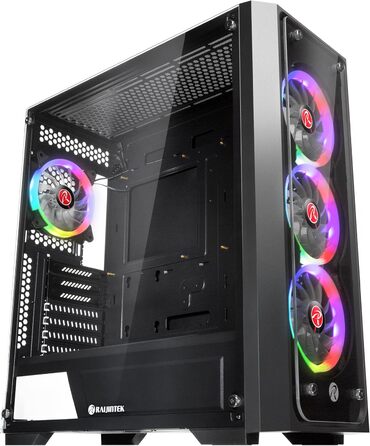 Корпус для ПК Raijintek PONOS TG4, сумісний, скло, чорний