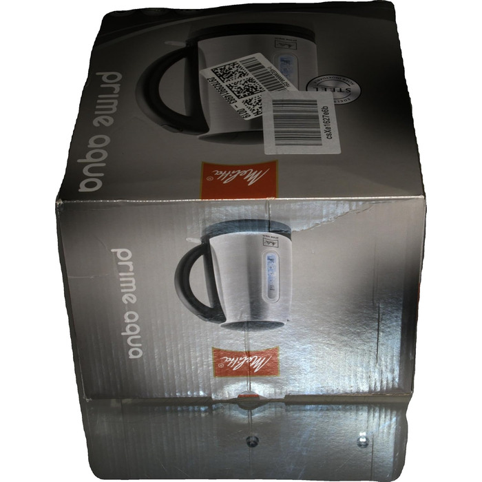 Чайник MELITTA Prime Aqua, нержавіюча сталь, 1,7 л, 2200 Вт, фільтр від накипу, LED, 1018-02 Одинарний