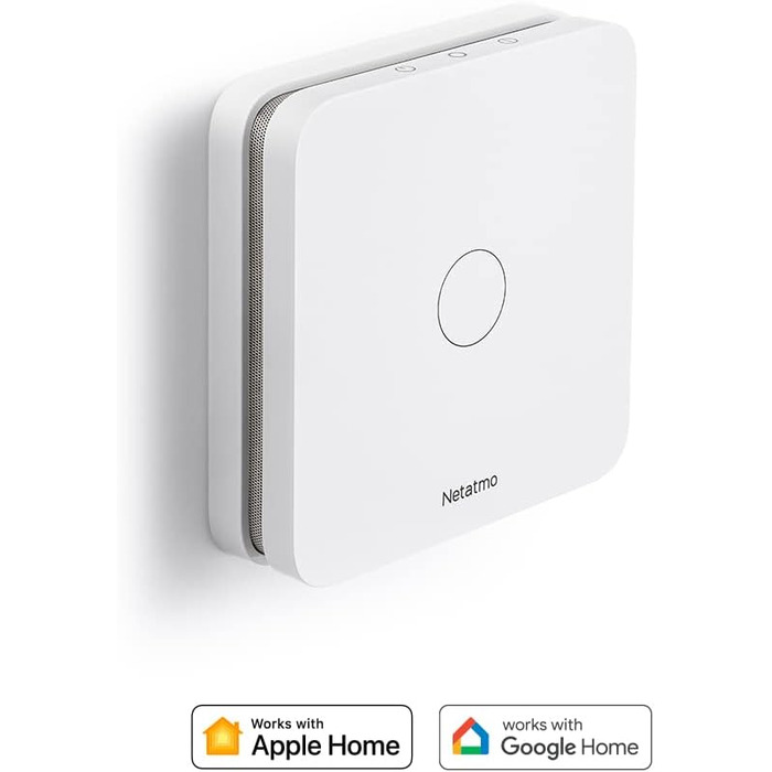 Netatmo детектор монооксиду вуглецю Wi-Fi, 10 років служби, 85 дБ, сертифікації EN 50291, NF, NCO-IT, білий
