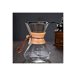 Кавоварка Wuciray, скляний кавник з фільтром, Кавоварка для заливки кави, кавоварка для фільтрованої кави, кавоварка