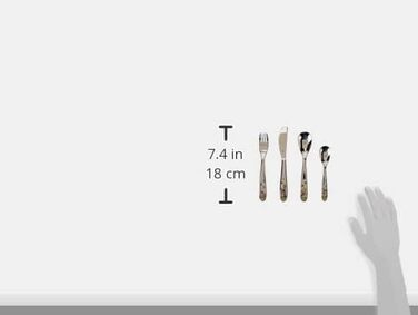 Дитячий набір столових приборів WMF Einhorn (4 шт.), нержавіюча сталь, для дітей 3-9 років, Cromargan, придатний для миття в посудомийній машині
