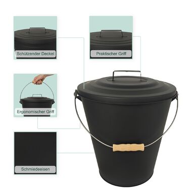 Відро для сміття Relaxdays з мітлою та совкою