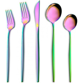 Набір столових приборів Karaca Orion (60 предметів) для 12 осіб - нержавіюча сталь, ножі, виделки, ложки, блискучі ножі та виделки, кухонний набір (Райдуга)