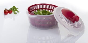 Spinner для салату Westmark, розмір 5 л, ø 26 см, пластик, без бісфенолу А, Fortuna, прозорий/червоний, 243222E2 (червоний, стандартний слайсер)