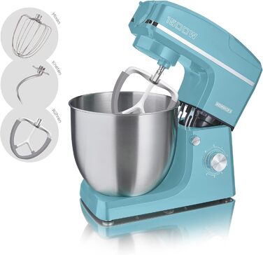 Кухонний комбайн HEINRICHS 3-в-1: міксер, м'ясорубка, кухонний прилад 1500W, 6 швидкостей, 1.5л чаша, 10л нержавіюча сталь (ТуркІз)