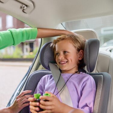 Автокрісло Bebeconfort Mitwachsender Kindersitz 9-36 кг, 15 міс. - 12 років, 76-150 см, збоку захист, 11 положень підголівника, інтегровані підлокітники, EverFix Plus i-Size (Чорний)