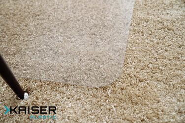 Килимок для підлоги Kaiser Plastic з полікарбонату, Made in Germany, для килимового покриття, прозорий, класичний (75 x 120 см)