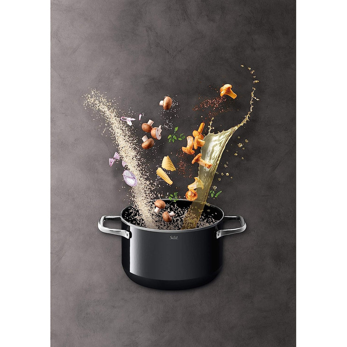Набір каструль Silit Elegance Line Induktion, 4 шт., Silargan, чорний, без нікелю