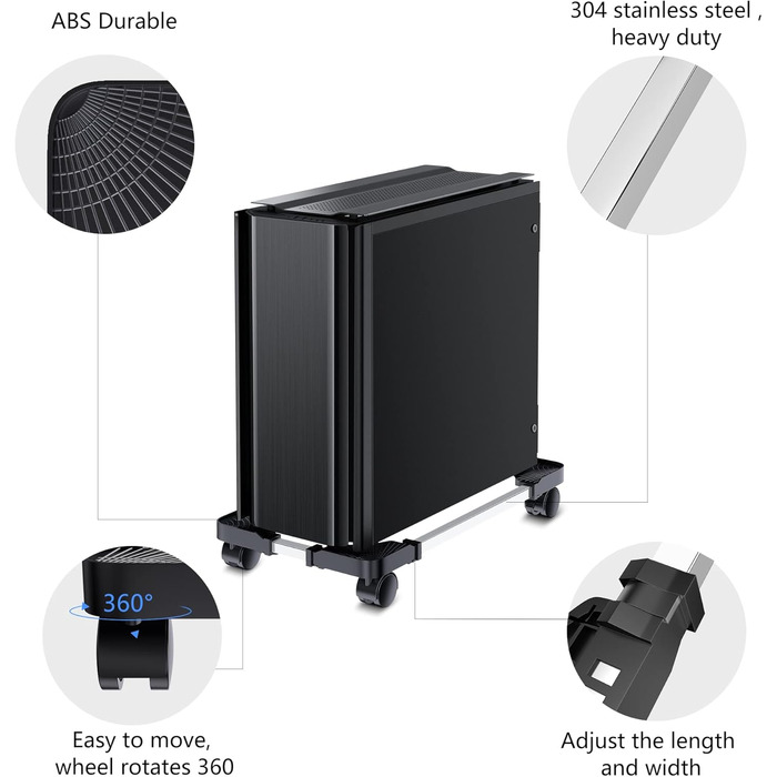 Підставка для комп'ютера, преміум-підставка для ПК, стійка для комп'ютера, підставка для ігрового ПК, CPU-стійка, сумісна з більшістю ігрових ПК та принтерами