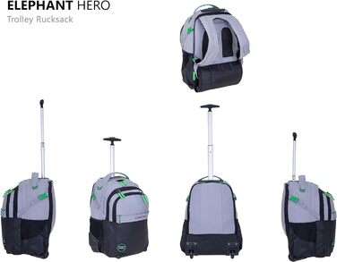 Слон 2 предмети НАБІР Візок HERO SIGNATURE Рюкзак-візок спортивна сумка ATTACH Сумка (Color Block Grey Green 13048)