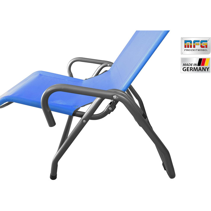 Лежак для басейну та сауни MFG, 3', антрацитовий/блакитний