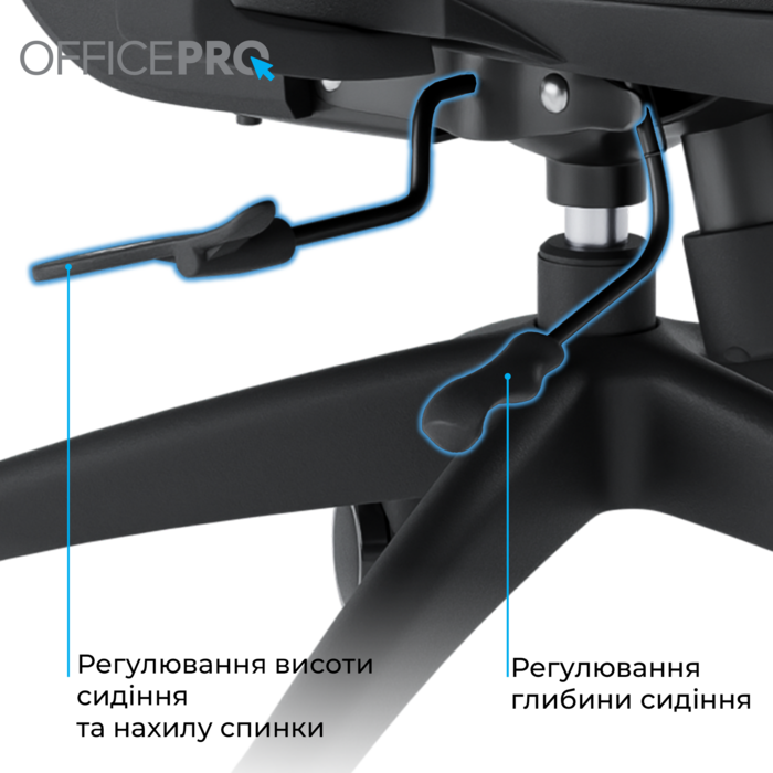 Крісло офісне OfficePro Skyline OC580-B-B-B