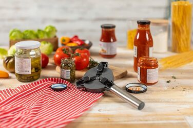 Відкривачка для кришок Kuhn Rikon Deluxe Gripper, сіра, легко відкриває кришки, підходить для гладких та зрізаних кришок