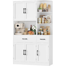 Кухонна шафа HOCSOK з 5 дверцятами, буфет, комод-бійлер, полиці, 2 шухляди, 177 x 104 x 34 см