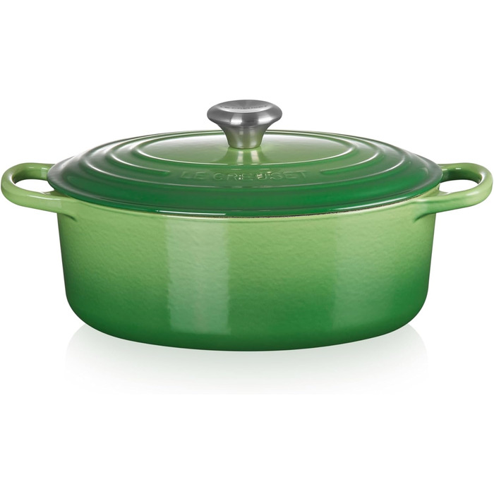 Le Creuset Signature Чавунний Бражун з кришкою, овальний, 29 см, 7.5 л, для всіх плит, включаючи індукцію, колір: Офенрот