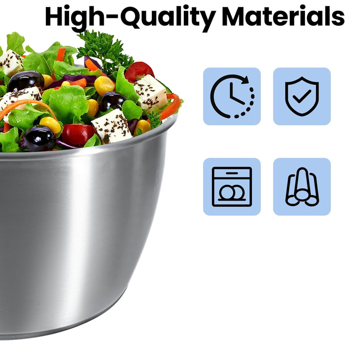 Швидка салатниця-швидкокрутка з нержавіючої сталі 4.5 л, біла