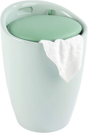 WENKO табурет для ванної кімнати Candy з місцем для зберігання та кошиком для білизни, ABS-пластик, 20 л, Ø 36 x 50,5 см