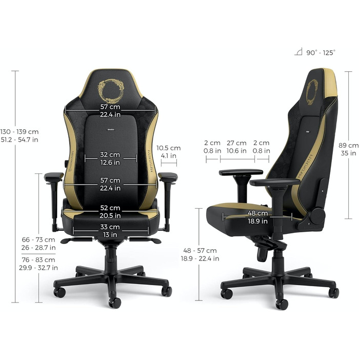 Noblechairs Hero: ігровий крісло з підтримкою Elder Scrolls Online, 150 кг, комфорт та ергономіка