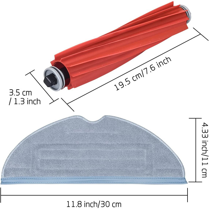Аксесуари для заміни DrRobor для Roborock S7 S7 Plus S7 S7 MaxV S7 MaxV Ultra T7S T7S Plus T7S з серветками, основною щіткою, HEP