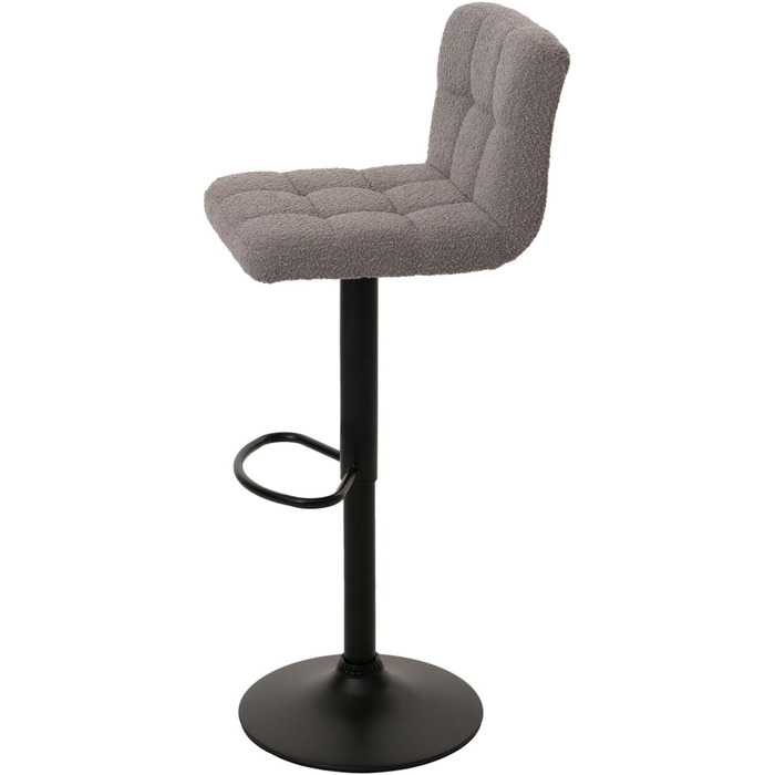 Набір з 2 барних стільців Mendler HWC-G87, регульовані по висоті, обертаються, тканина Boucle, сірий, FSC®