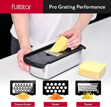 Многофункціональний овочевий слайсер-мандоліна 14-в-1 з нержавіючої сталі (чорний)