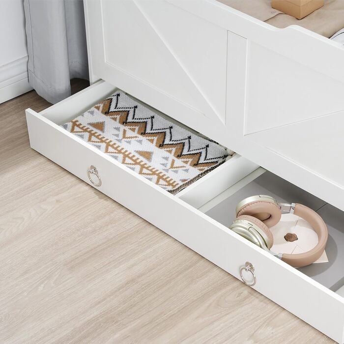 HOOBRO Лавка-сховище з ящиком, дитяча іграшкова скриня, біла, 100 см