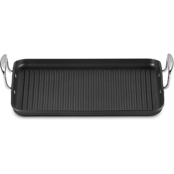 Гриль LE CREUSET з антипригарним покриттям, алюміній, 35 см, для всіх плит (вкл. індукційні), антрацит/срібло