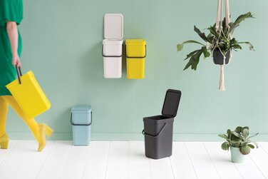 Відро для сміття м'ятне 12 л Sort&Go Brabantia