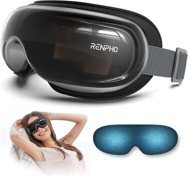 RENPHO Eyeris Масажер для очей з підігрівом, Bluetooth та повітряним тиском – для зняття втоми очей, сухості та головного болю