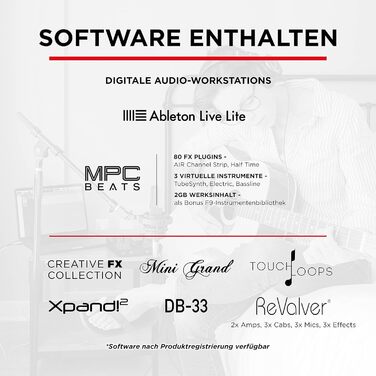 M-Audio Air 192|6: USB аудіоінтерфейс для запису в студійній якості з 2 XLR/Line входами та програмним забезпеченням AIR 192|6 (Чорний)