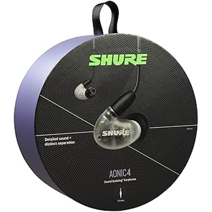 Навушники-вкладиші Shure AONIC 4, гібридний драйвер, знімні, сумісні з Apple/Android - білі