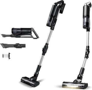 TurboTronic StormStick: акумуляторний пилосос 120 Вт з фільтром MIF та 5 м кабелем, 11kPA, циклон-технологія, чорний