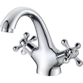 Змішувач для ванної кімнати з двома ручками, хром, з міді, ретро стиль, G3/8 | Змішувач для умивальника