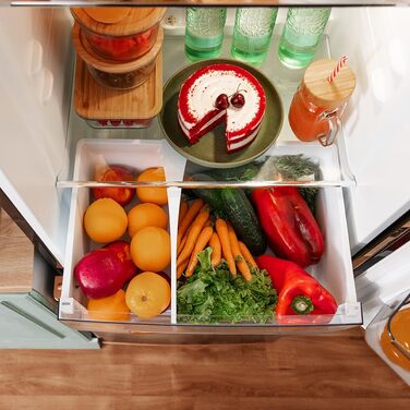 Міні-холодильник Cecotec Bolero CoolMarket TT Origin 45: 300л, LED, відкривачка, чорний, вінтажний стиль