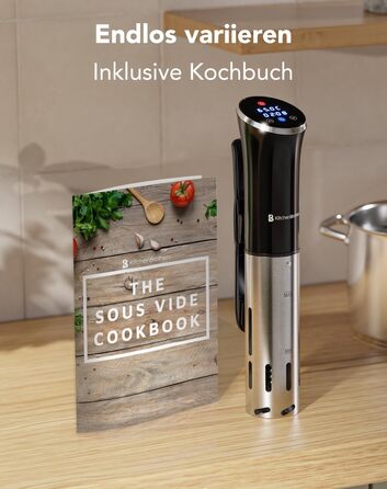 Набір для приготування су-від KitchenBrothers: су-від паличка, таймер, 1200W, чорний (без аксесуарів)