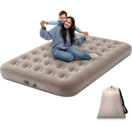 Надувний матрац 2 персони з електричною помпою, 190x125x20 см - для дому та кемпінгу
