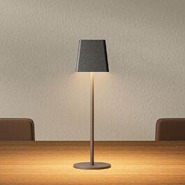LED-лампа K-Bright на акумуляторі, диммер, тепле світло, для дому та вулиці, USB-C, 3000K, темно-сірий