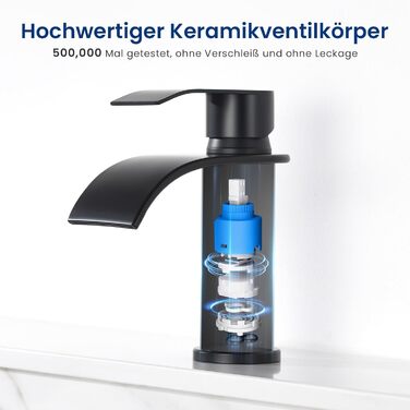 Змішувач для ванної CECIPA Gebürstet, нержавіюча сталь, чорний, 86 мм | Змішувач для умивальника | Змішувач для ванної кімнати